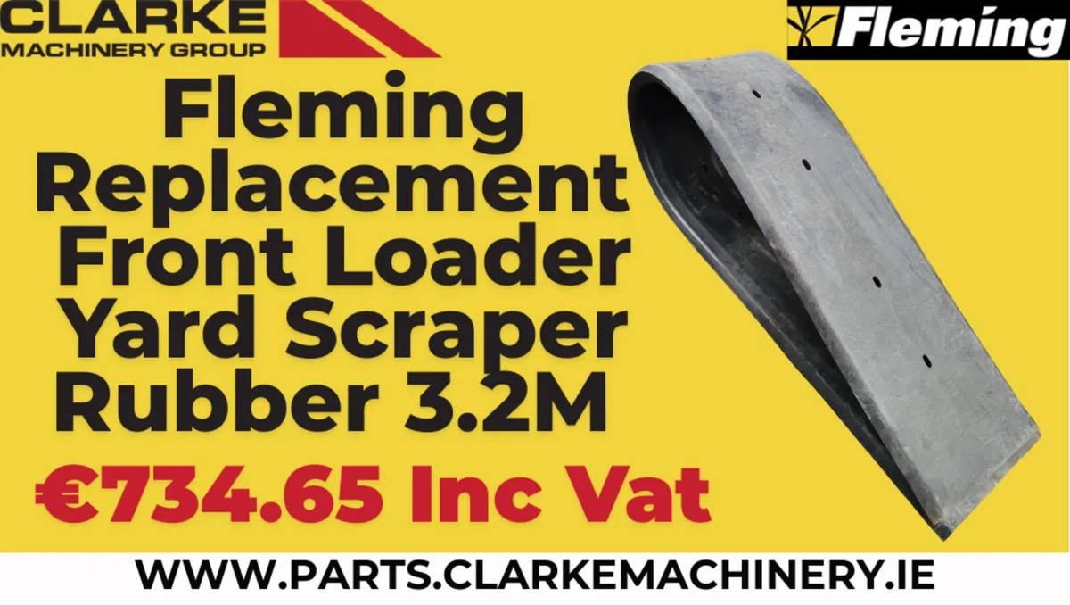Fleming Replacement FrontLoader YardScraper Rubber