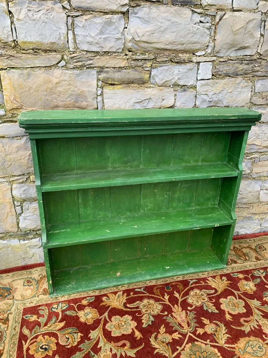Victorian painted pine breakfront bookcase. - Image 2
