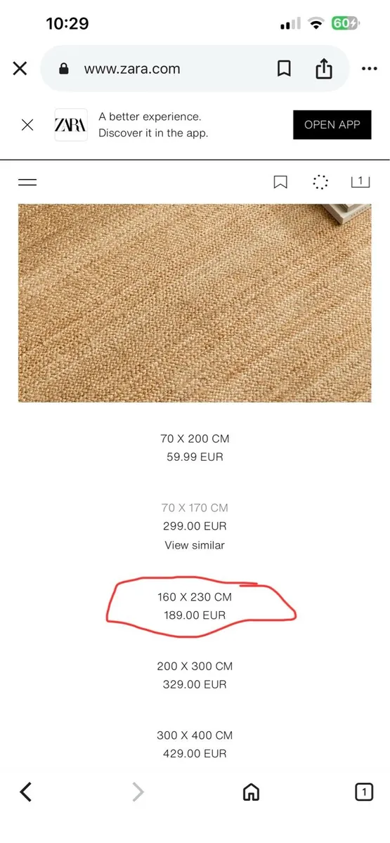 Zara jute rug - Image 1