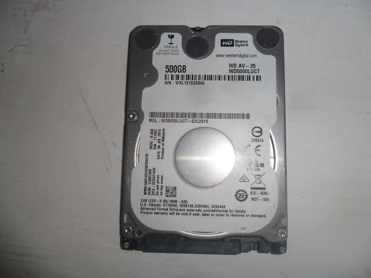 western digital 500GB 2.5" HD - Image 1