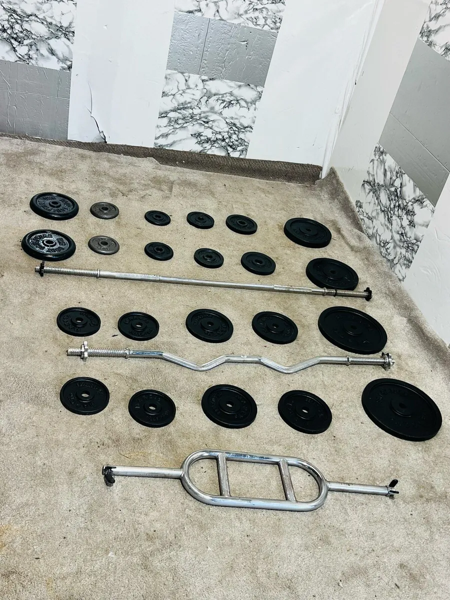 65KG IRON WEIGHTS SET BARBELLS - Image 1