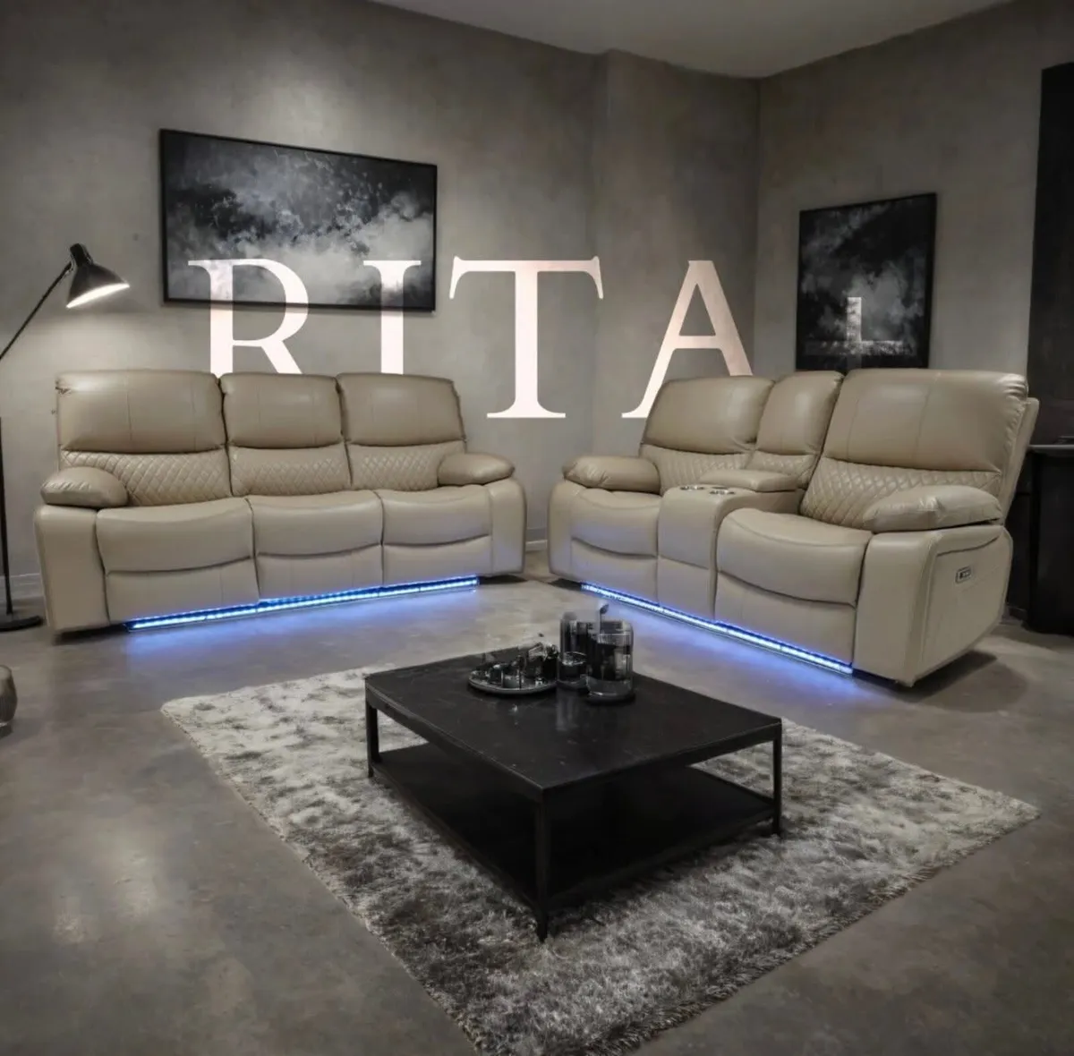 Rita 3+2 Electric Leather Recliner Sofa Set - Image 3