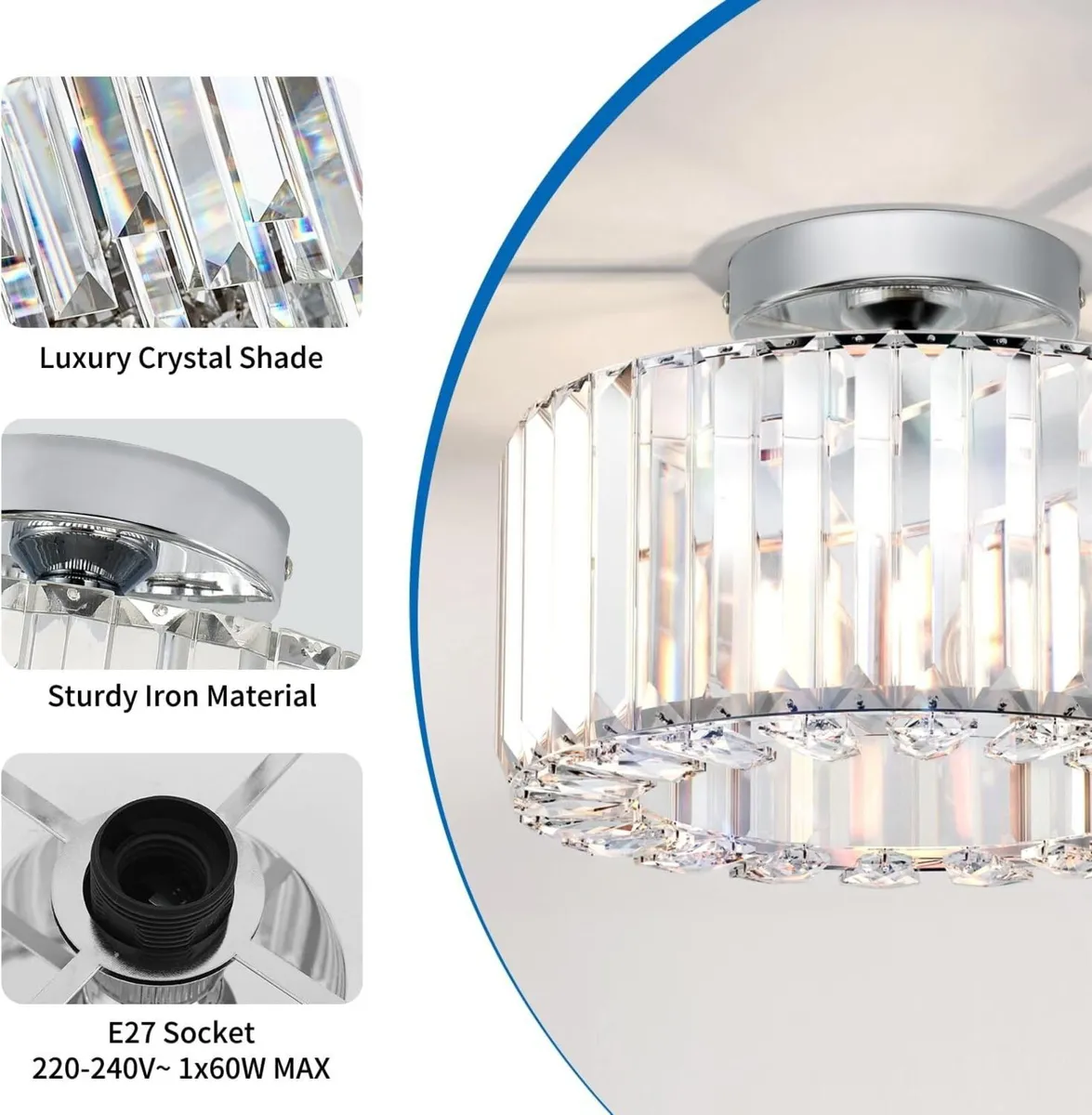 Crystal Ceilings Light Modern Industrial Chandelie - Image 4