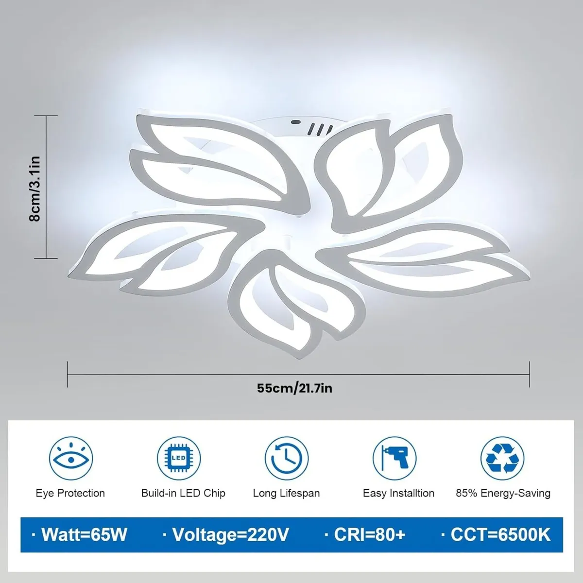 LED Ceiling Light 65W 5850LM Modern Design - Image 2