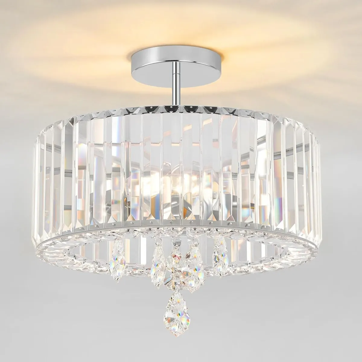 Crystal Ceiling Lights 3-Light Modern Chandeliers - Image 1