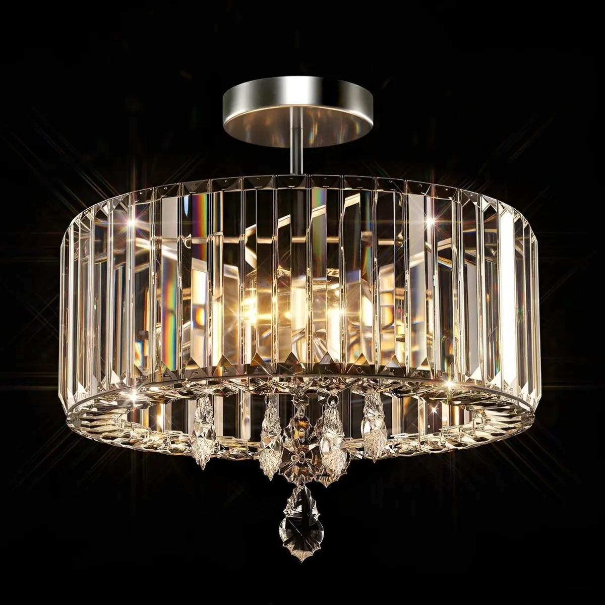 Crystal Ceiling Lights 3-Light Modern Chandeliers - Image 3