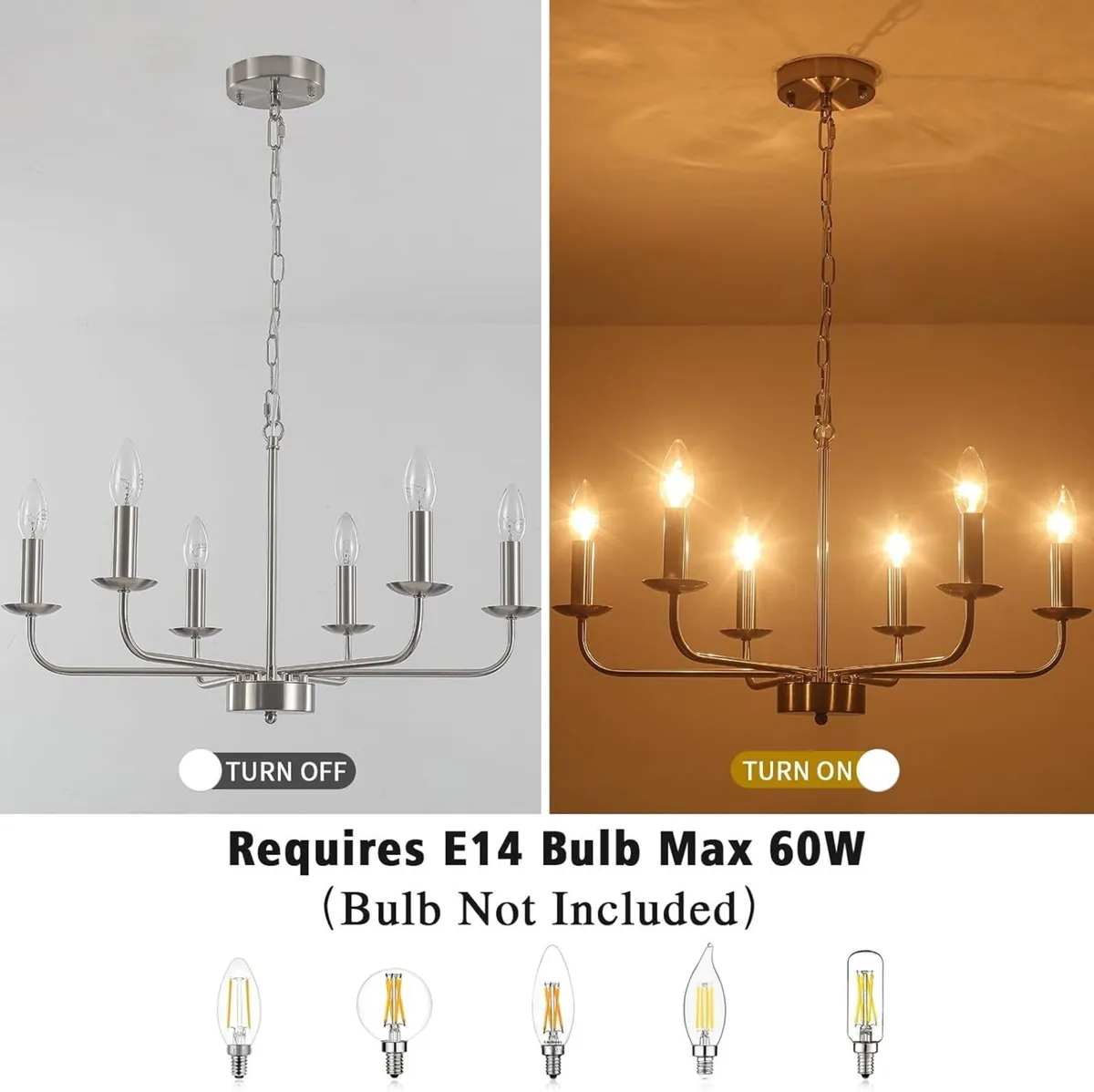 Silver Chandelier Ceiling Lights Living Room 6 - Image 4