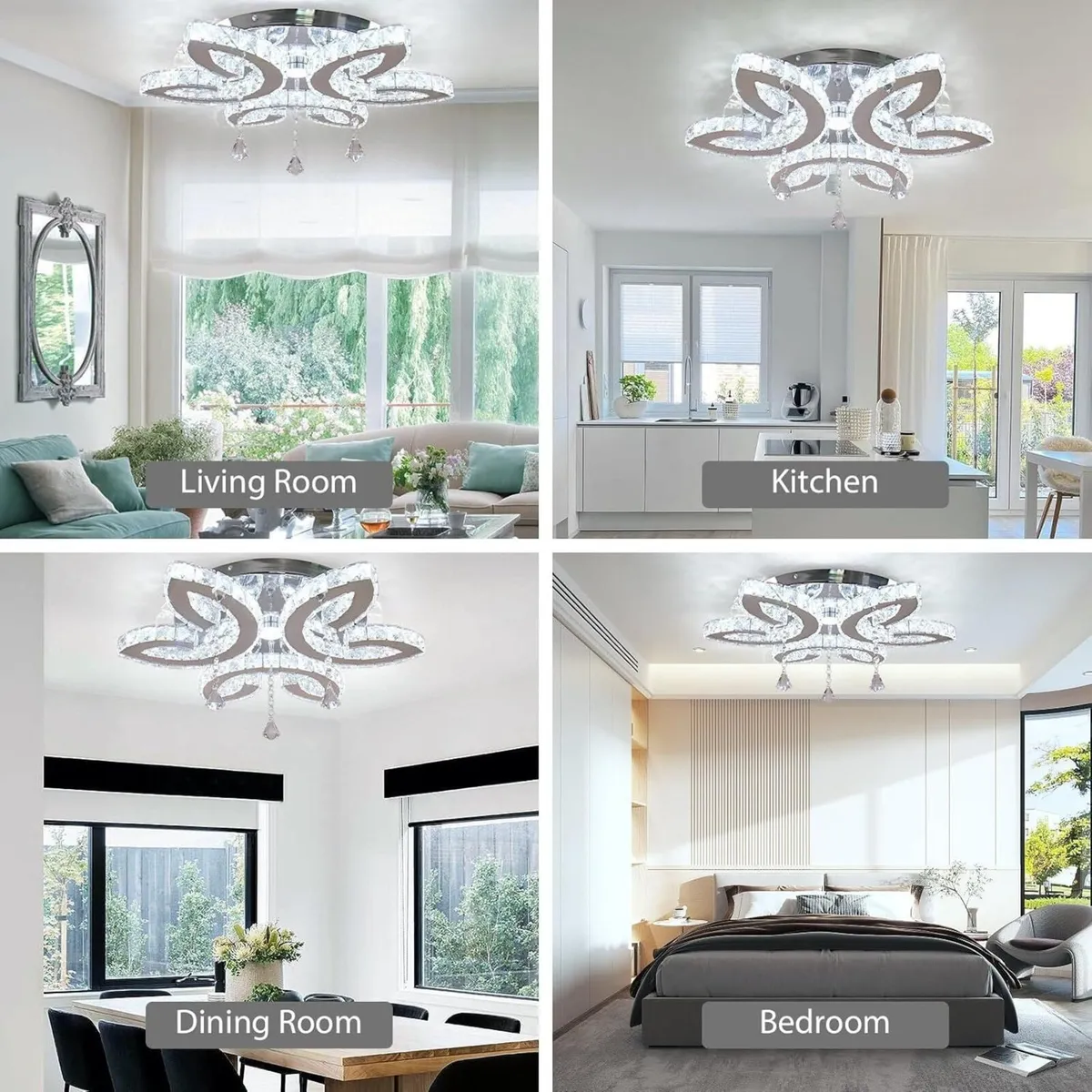 Modern Crystal LED Chandeliers - Ceiling Lamp for - Image 2