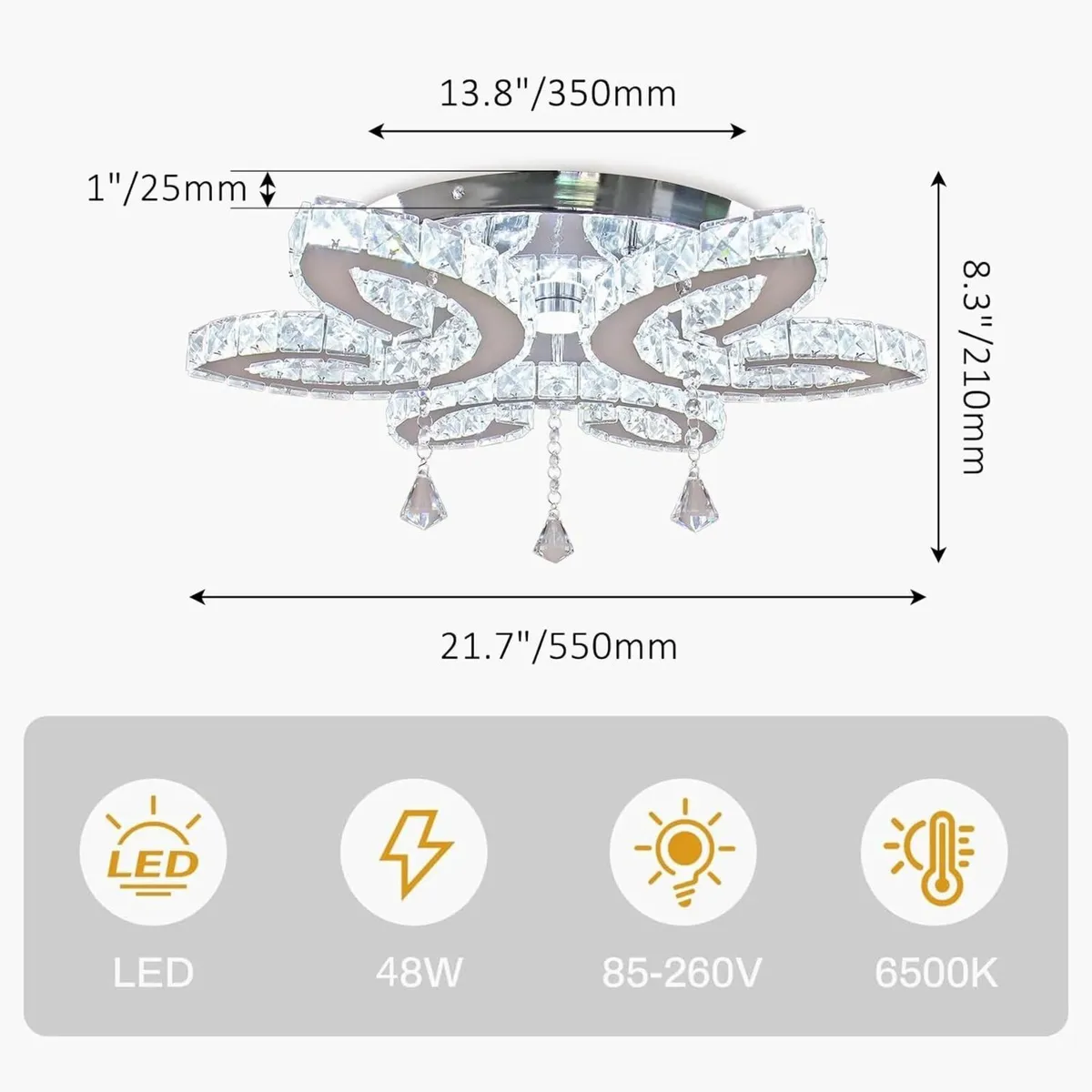 Modern Crystal LED Chandeliers - Ceiling Lamp for - Image 3