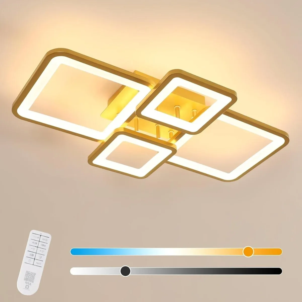 LED Ceiling Lights 54W Modern Dimmable Light with - Image 1