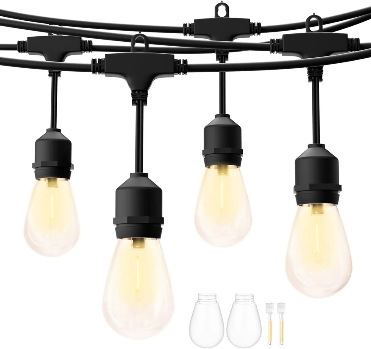 S14 Outdoor String Lights Mains Powered 100FT - Image 1