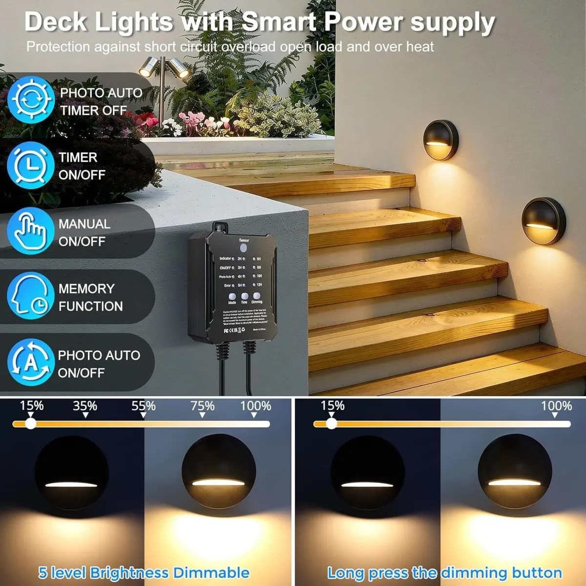 Garden Lights Mains Powered with Timer and - Image 3