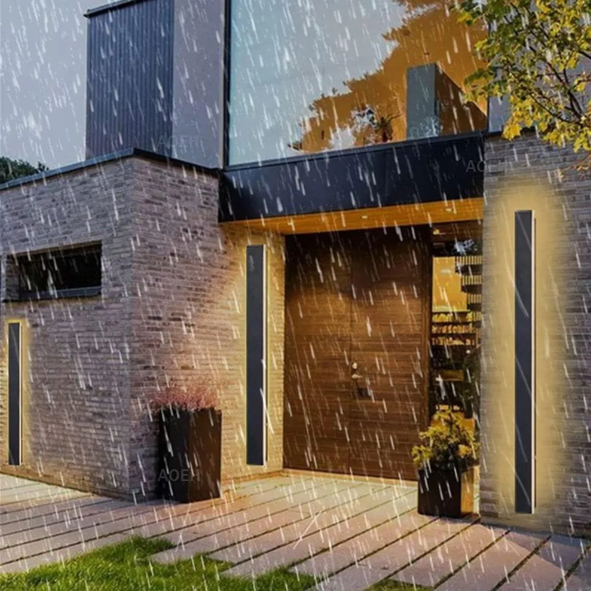 Outdoor Wall Lights LED Black Long Sconce Ip65 - Image 2