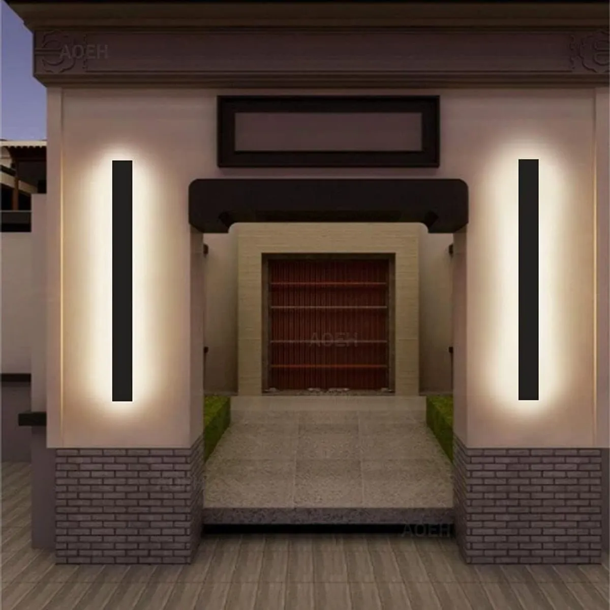 Outdoor Wall Lights LED Black Long Sconce Ip65 - Image 3