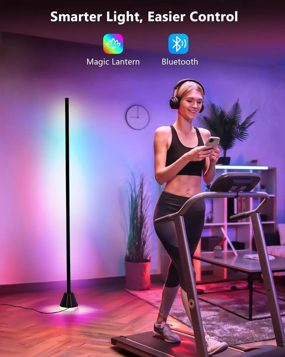 Smart RGBIC LED Floor Lamp Dimmable Standing - Image 4