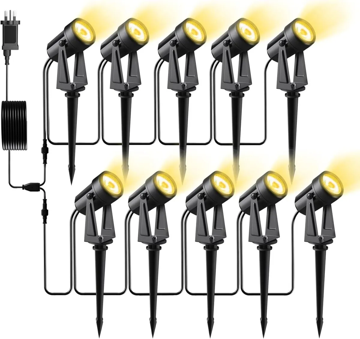 Garden Lights Mains Powered 32M/105FT 10 Pack LED - Image 1