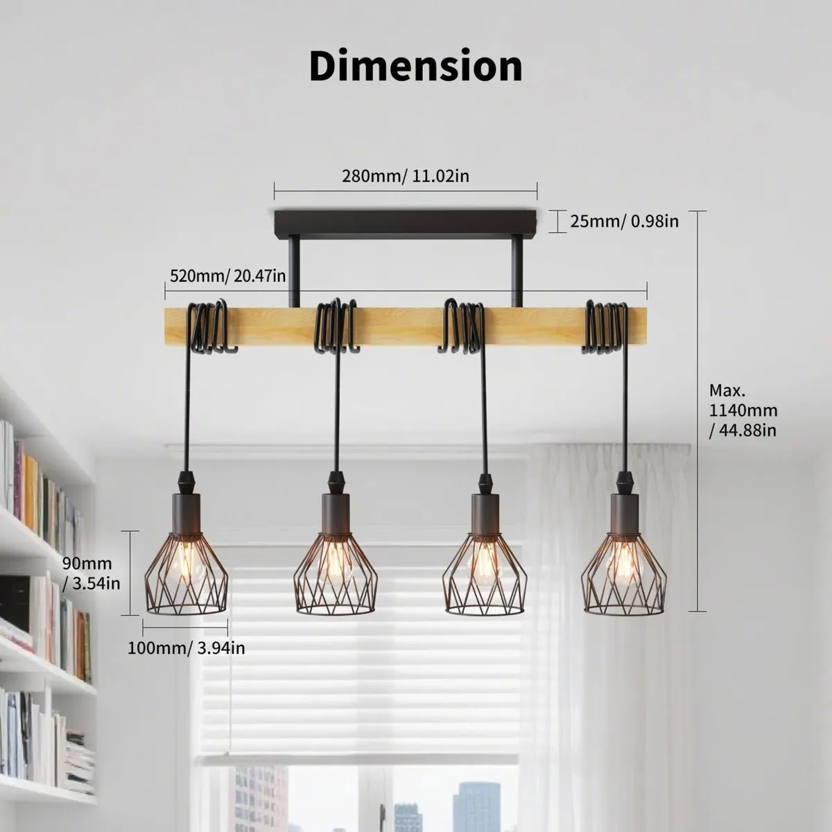 Black Pendant Lighting Vintage Hanging Lights - Image 3