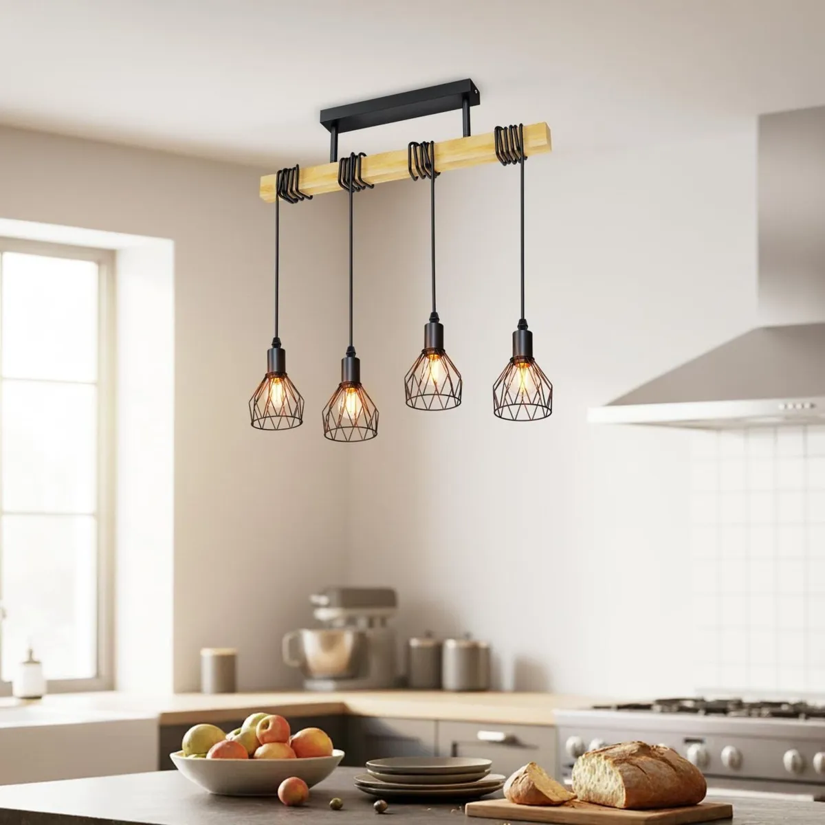 Black Pendant Lighting Vintage Hanging Lights - Image 1