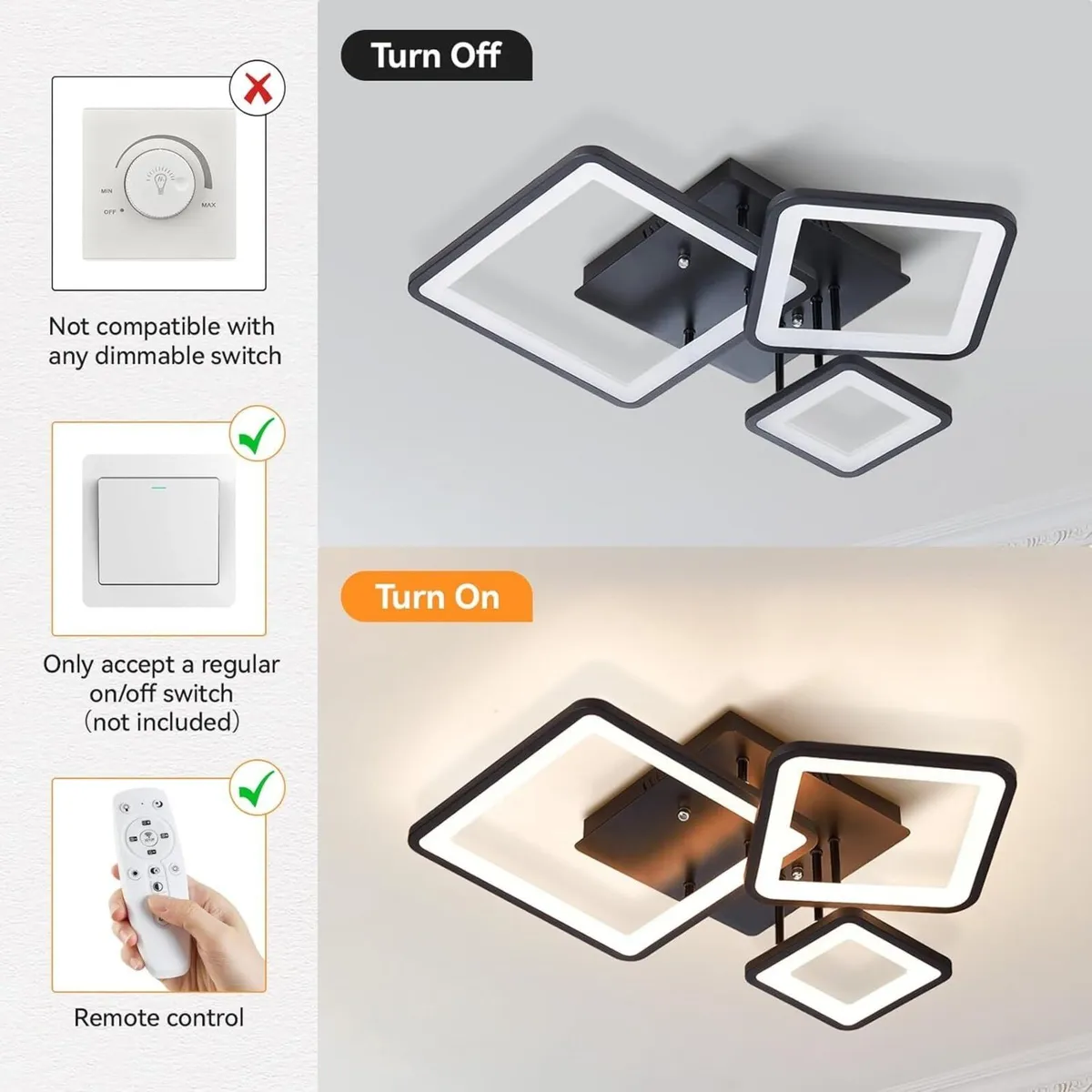 Dimmable LED Ceiling Lights 35W 3500LM Lamps with - Image 3