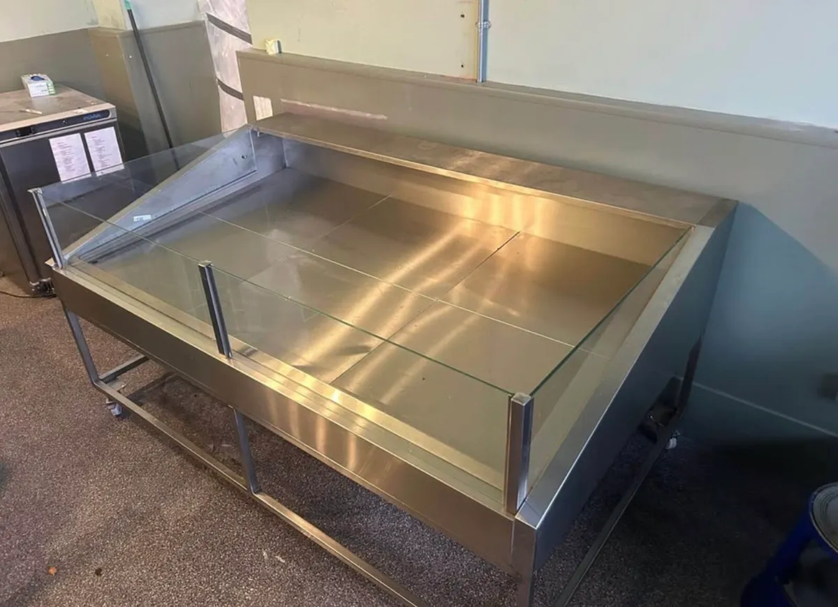 Stainless steel display fridge - Image 1