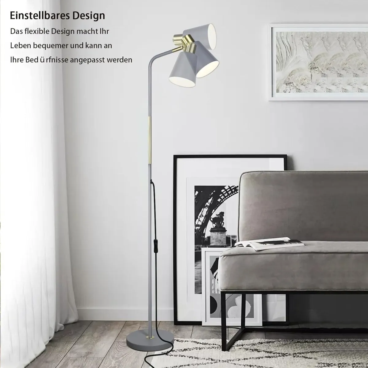 Floor Lamp Industrial Lamps Corner Rustic - Image 2