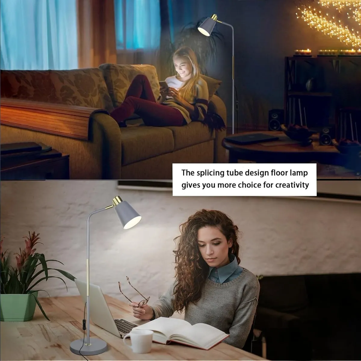 Floor Lamp Industrial Lamps Corner Rustic - Image 4