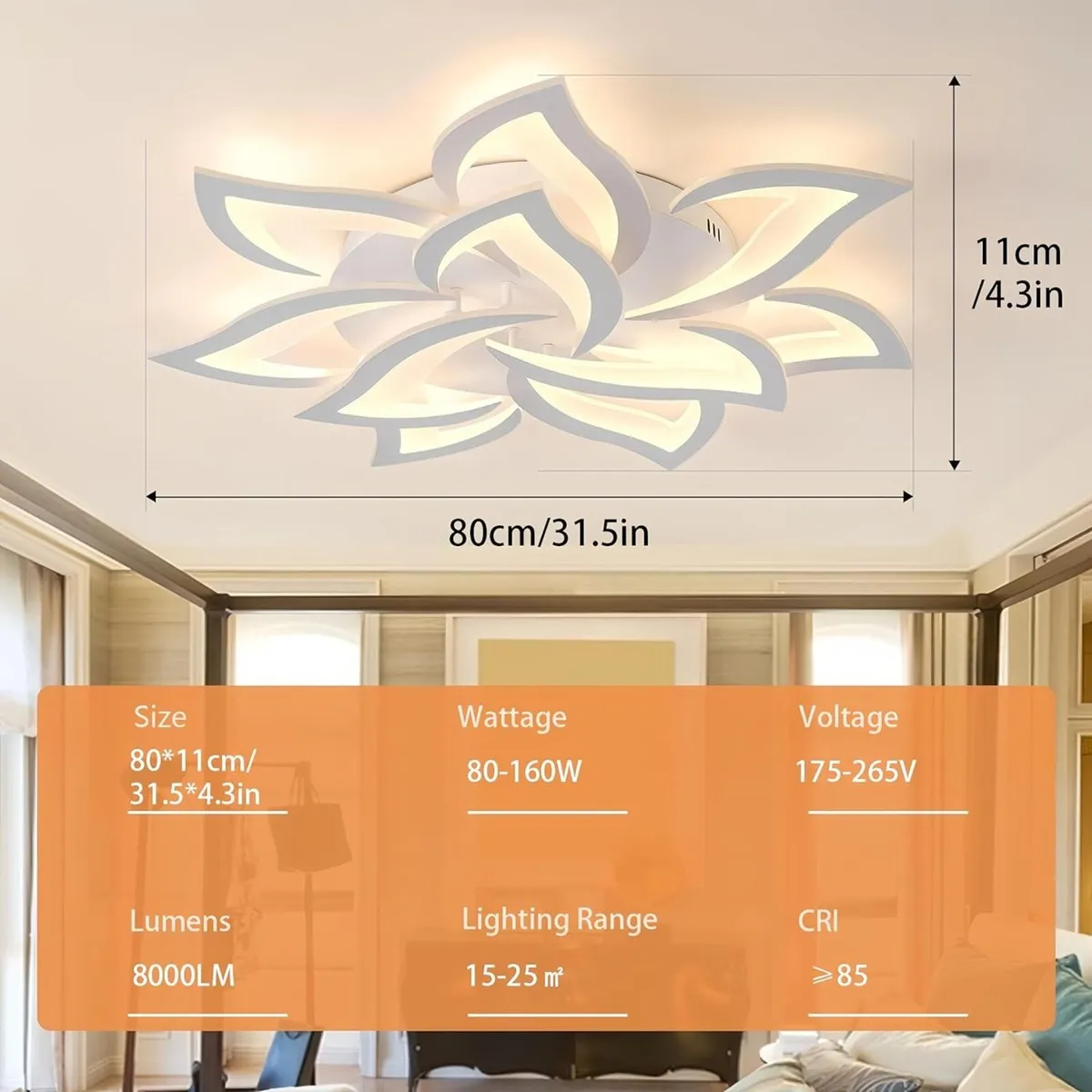 LED Ceiling Light Dimmable 80W-160W Living Room - Image 3