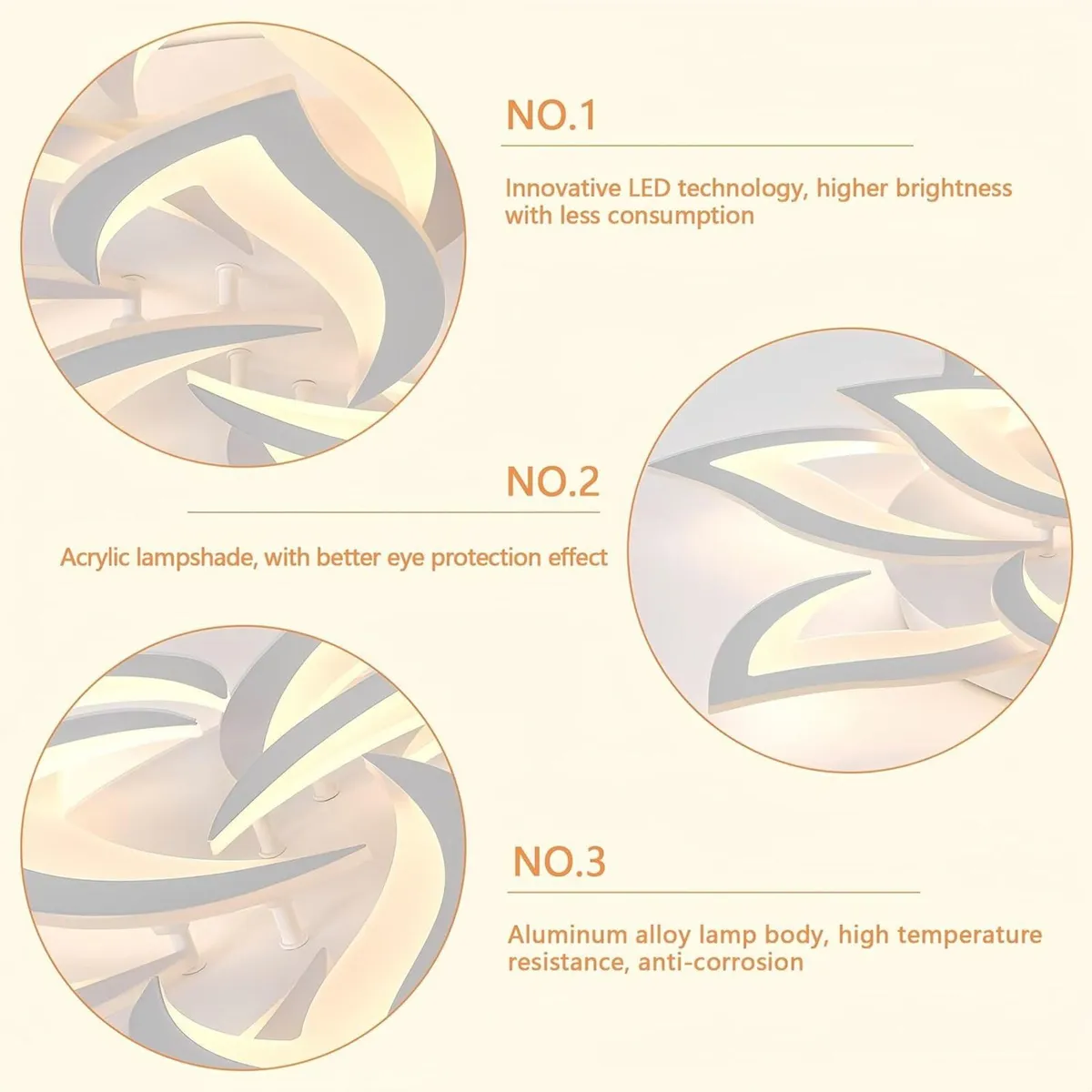 LED Ceiling Light Dimmable 80W-160W Living Room - Image 4