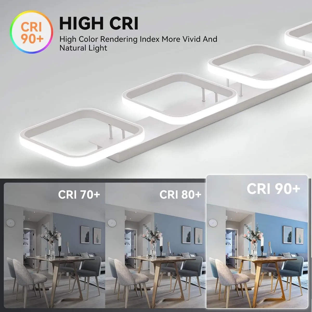 Modern LED Ceiling Light 4 Square Lights Living - Image 4