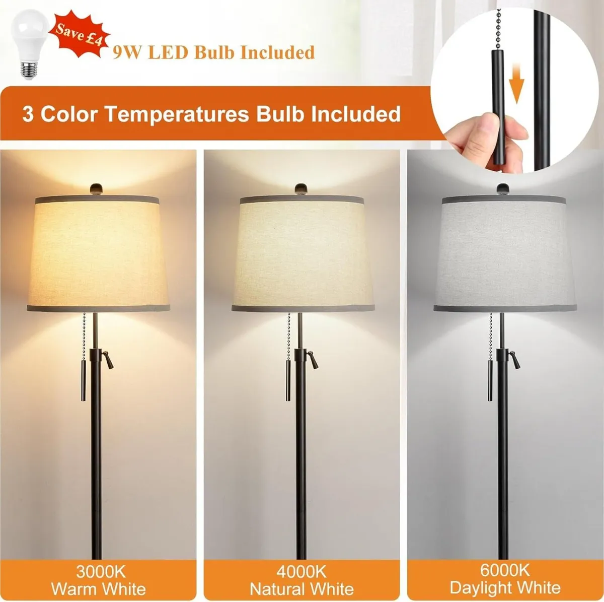 Floor Lamps for Living Room Modern Lamp with - Image 3