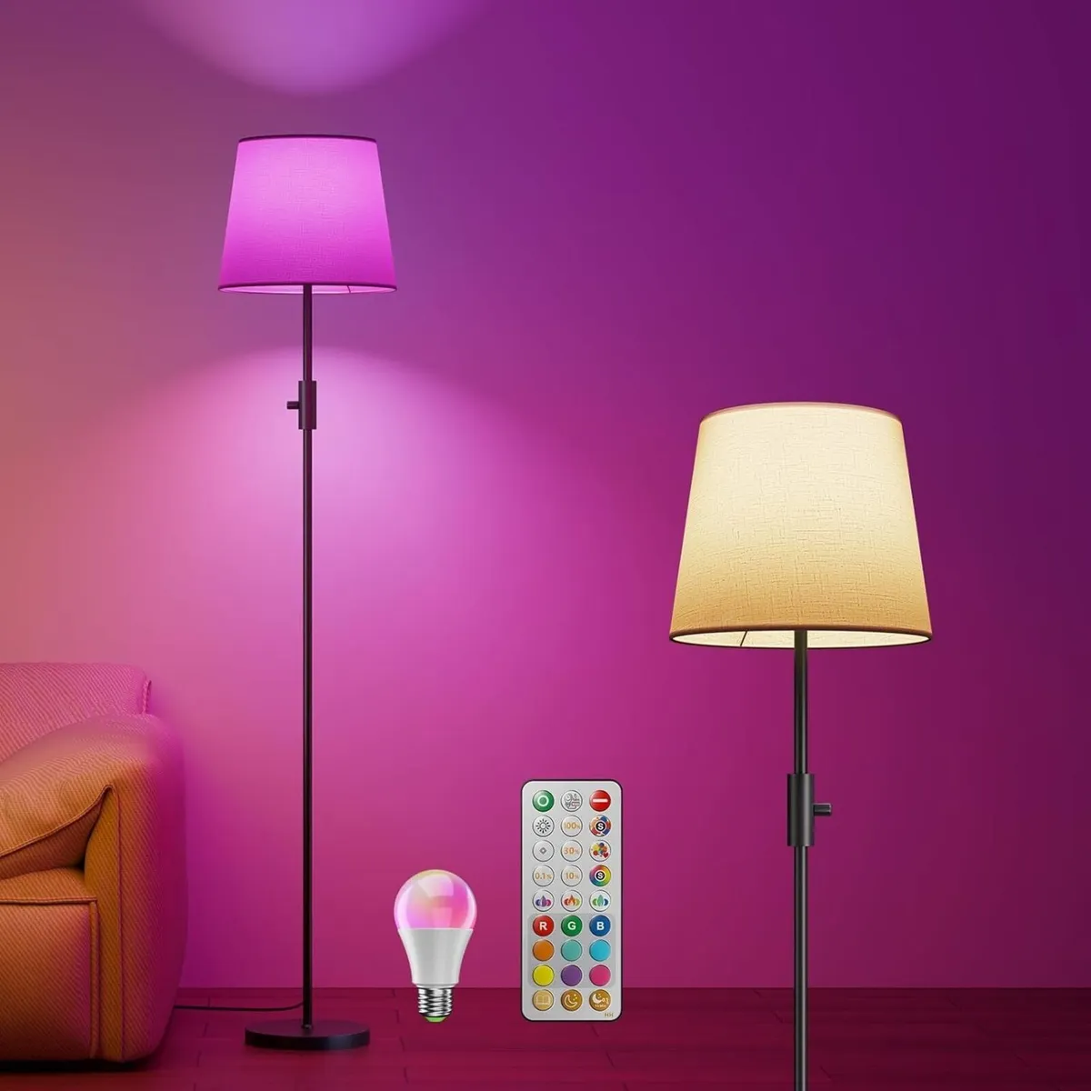 LED Floor Lamp for Living Room Dimmable Standing - Image 1