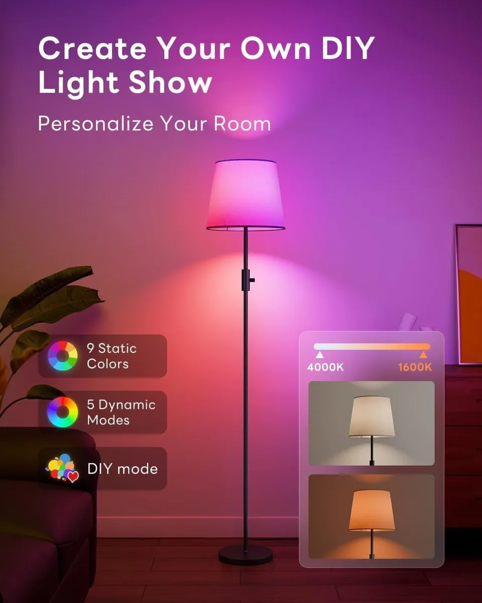 LED Floor Lamp for Living Room Dimmable Standing - Image 4