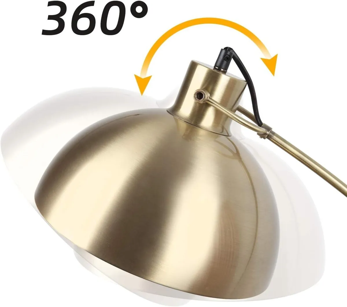 Modern Adjustable Floor Lamp in Antique Brass and - Image 4