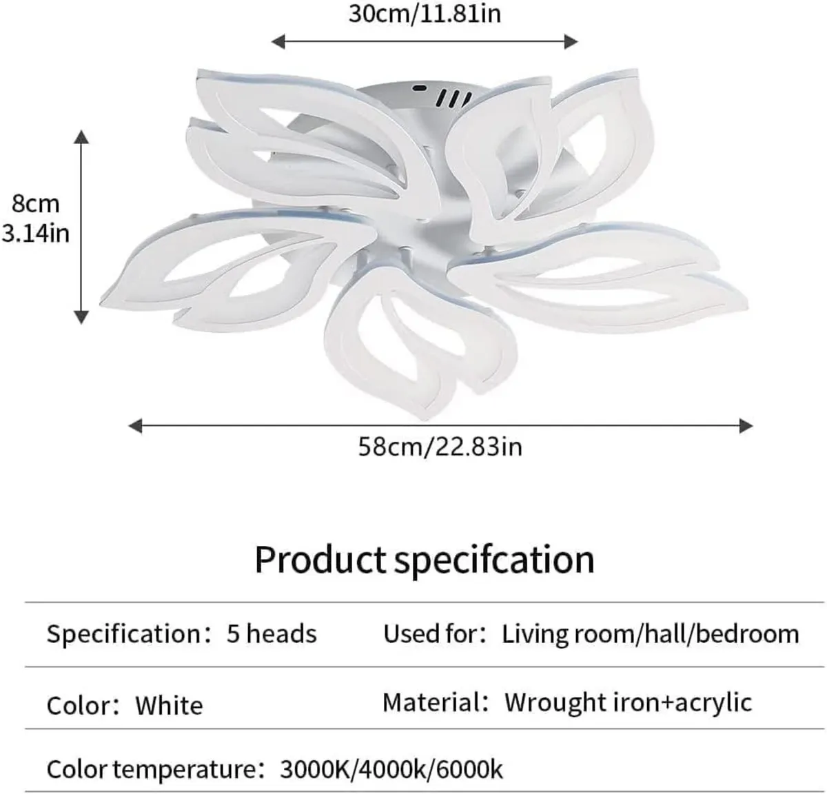 LED Ceiling Light Elegant Flower Design Chandelier - Image 3