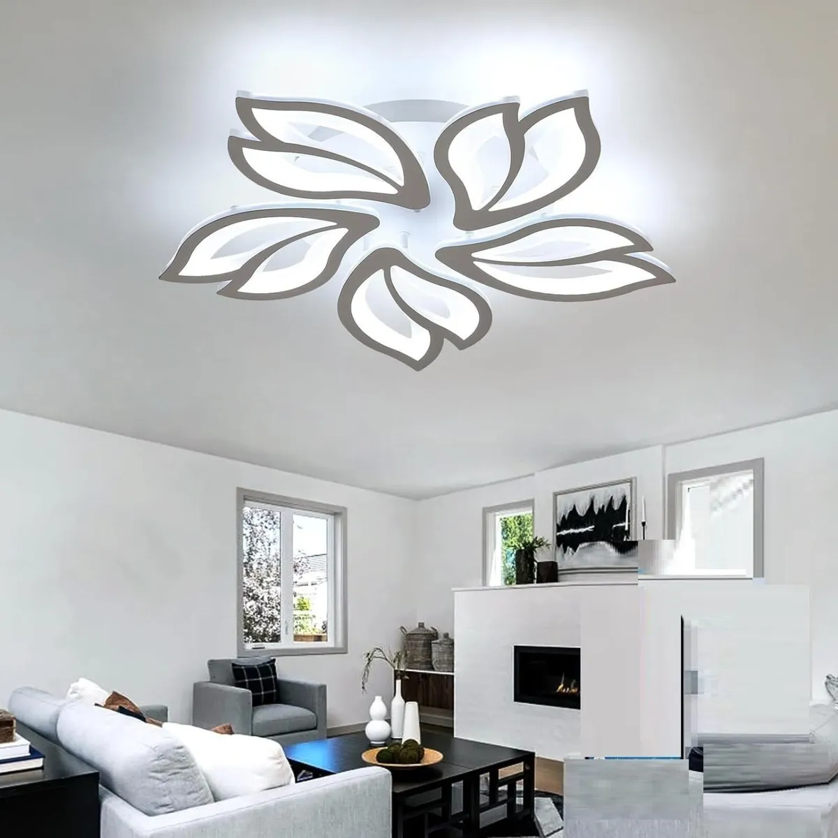 LED Ceiling Light Elegant Flower Design Chandelier - Image 1