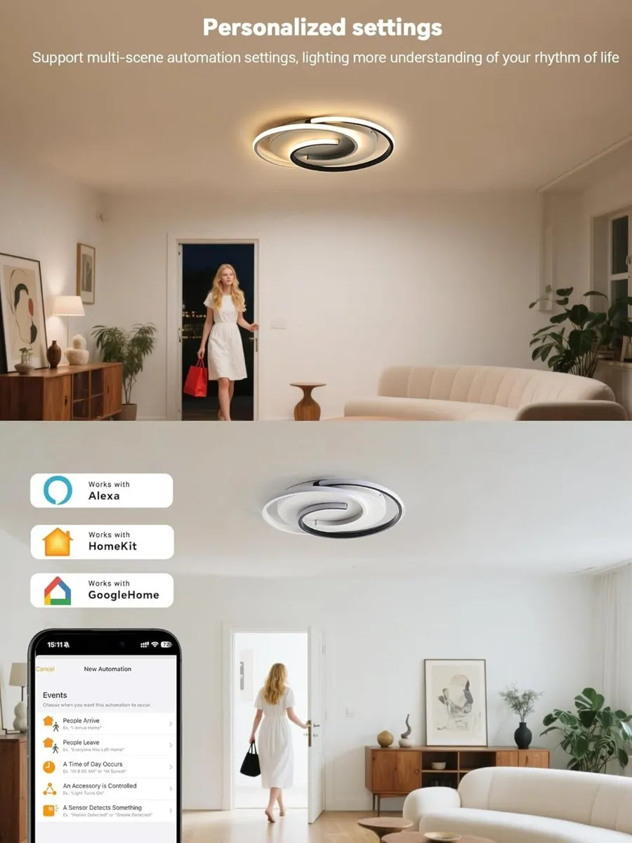 Ceiling Light with Remote Control Living Room - Image 4