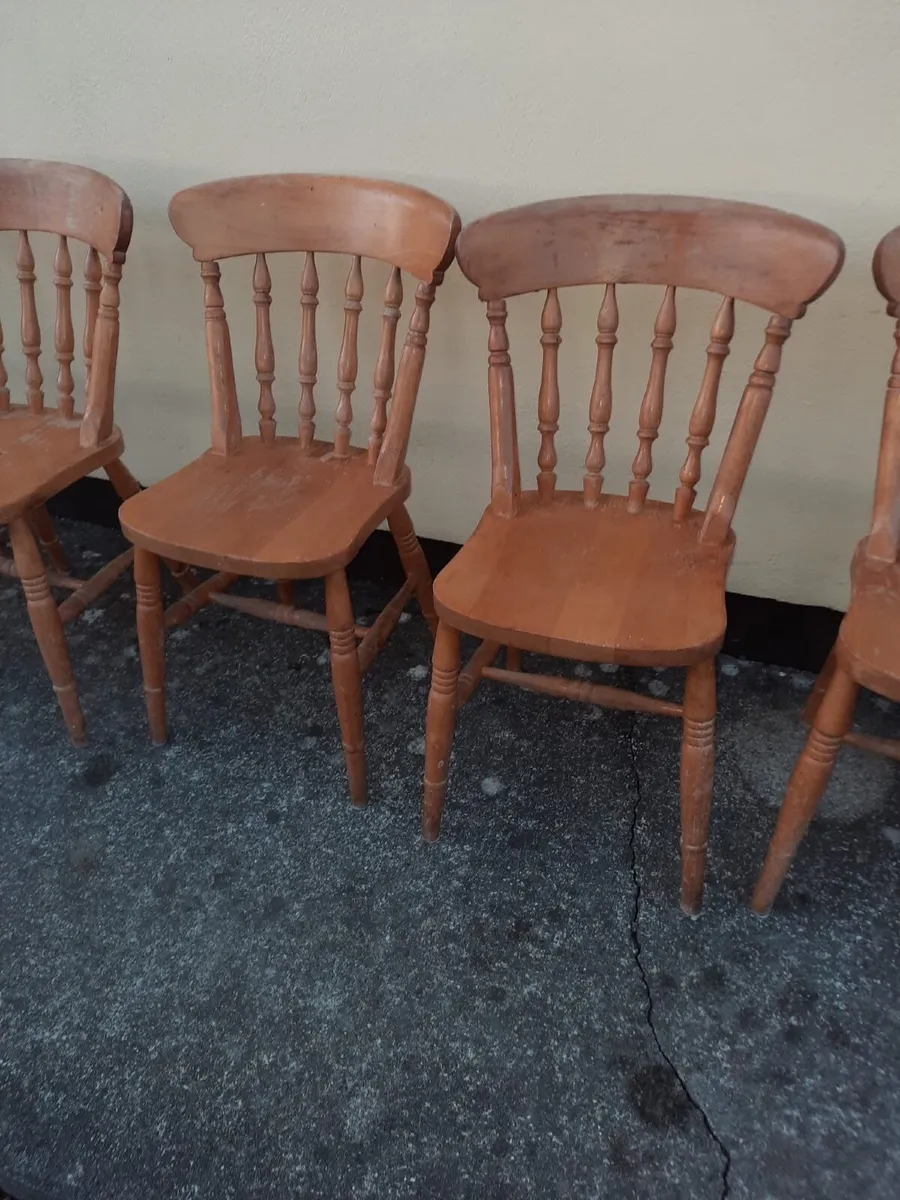 Antique kitchen chairs - Image 1