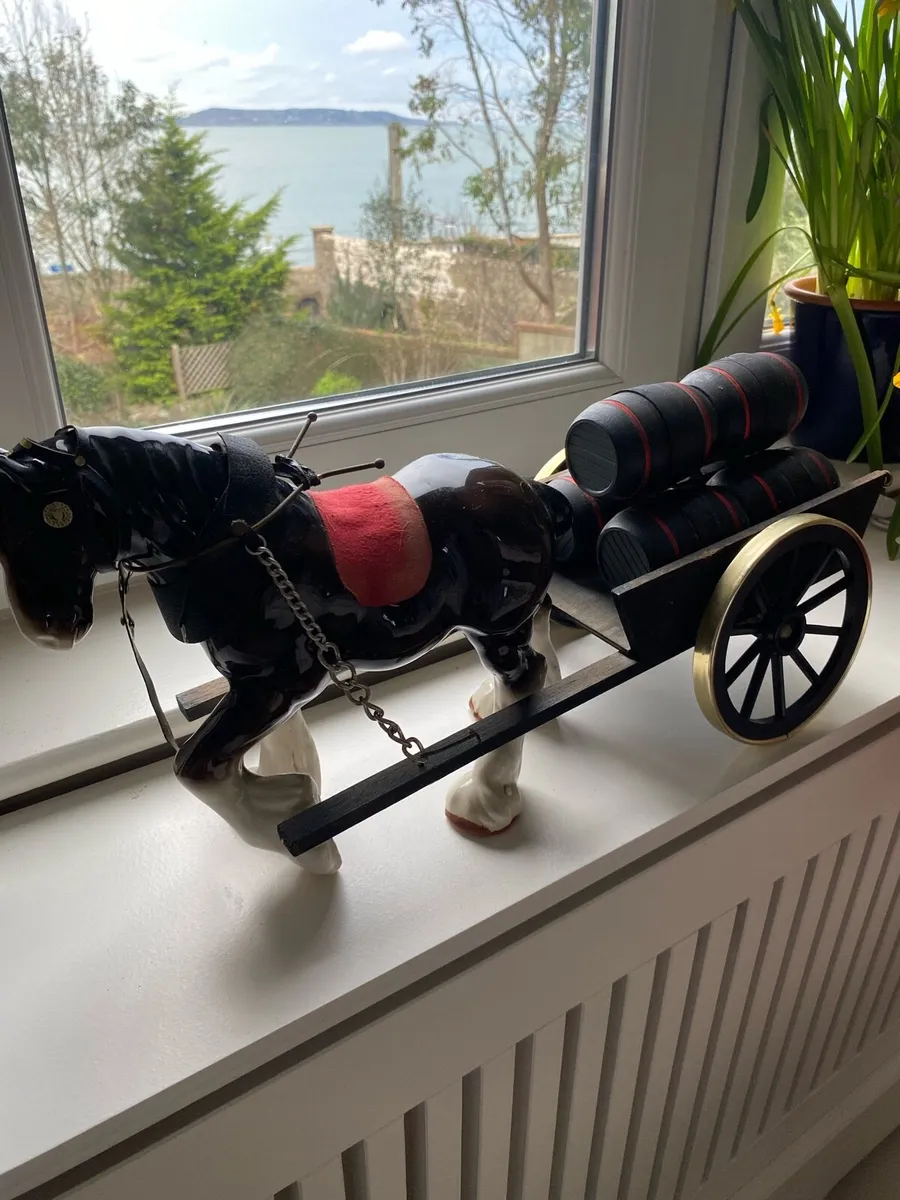 Vintage Ceramic Shire Horse and Trap - Image 1