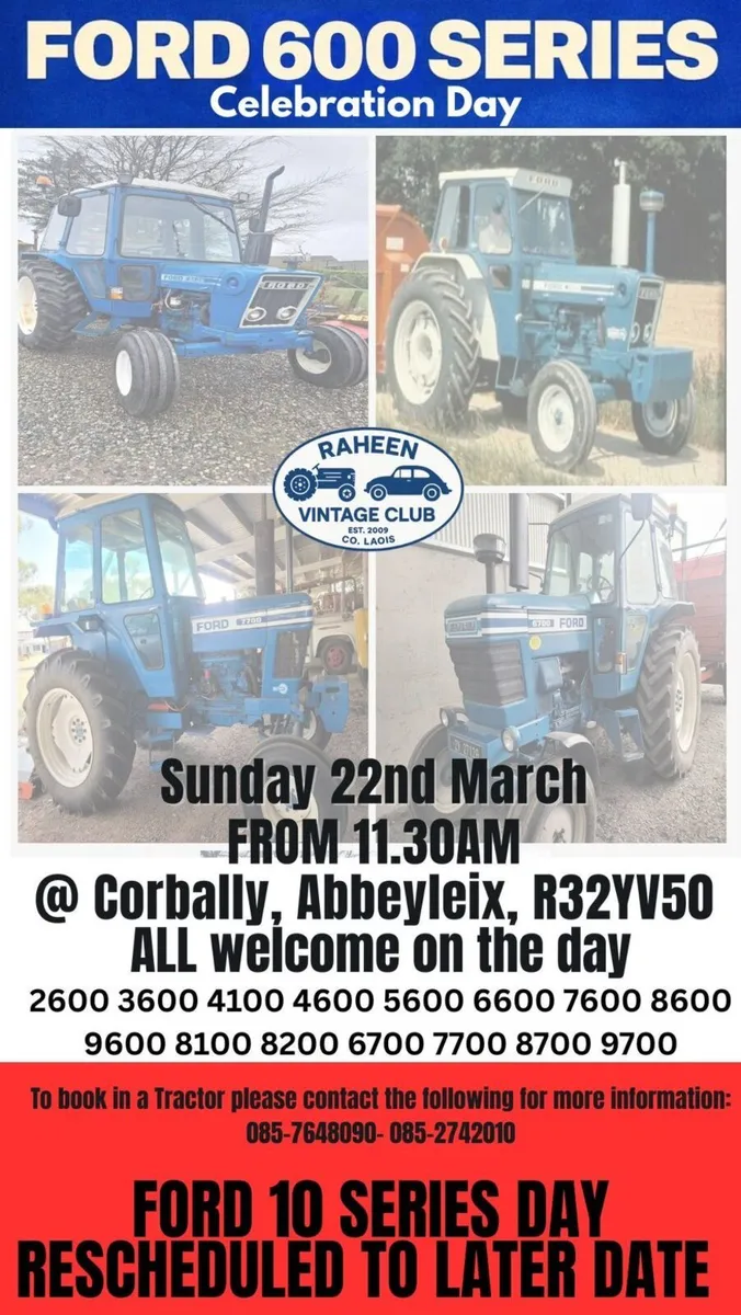 Ford 600 series day Sunday 22nd March - Image 1