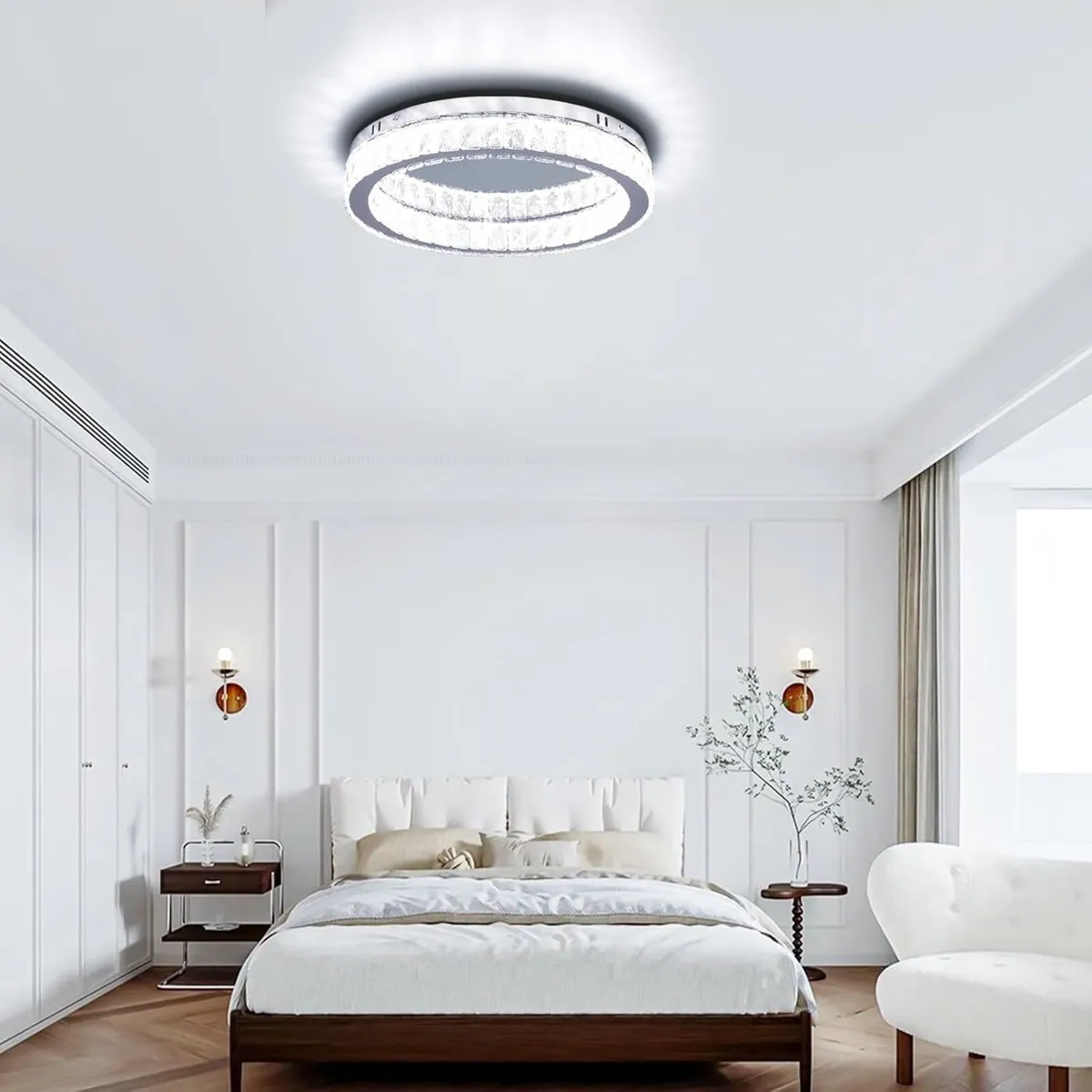 Fintonglan 17.7 Crystal Flush Mount Ceiling - Image 3