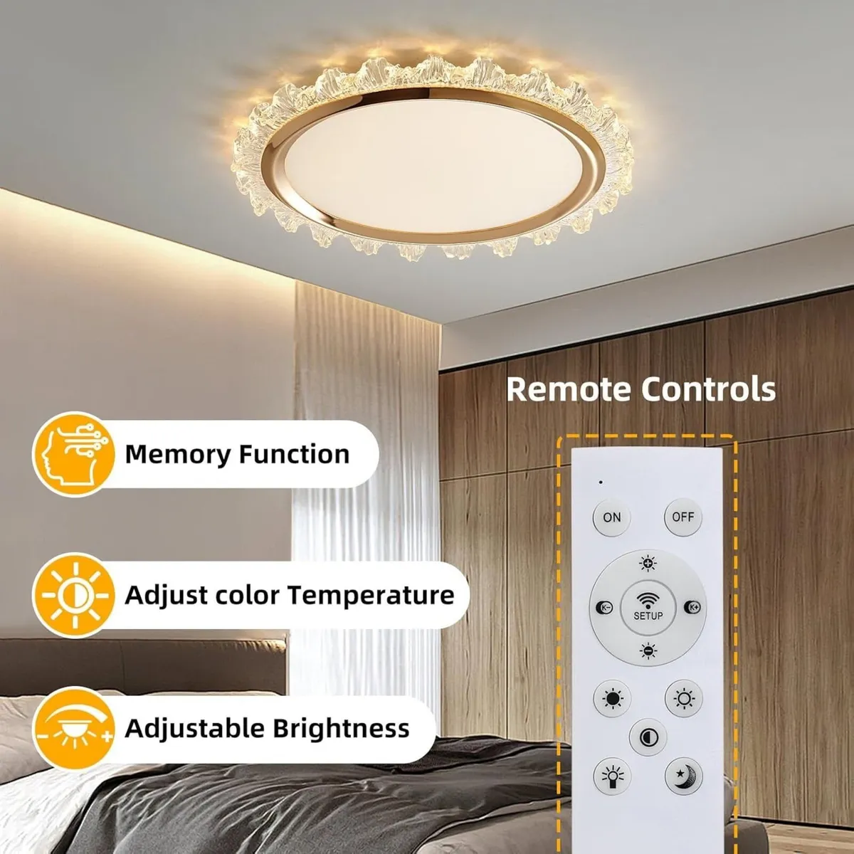 50cm Modern Dimmable LED Ceiling Light Elegant - Image 3