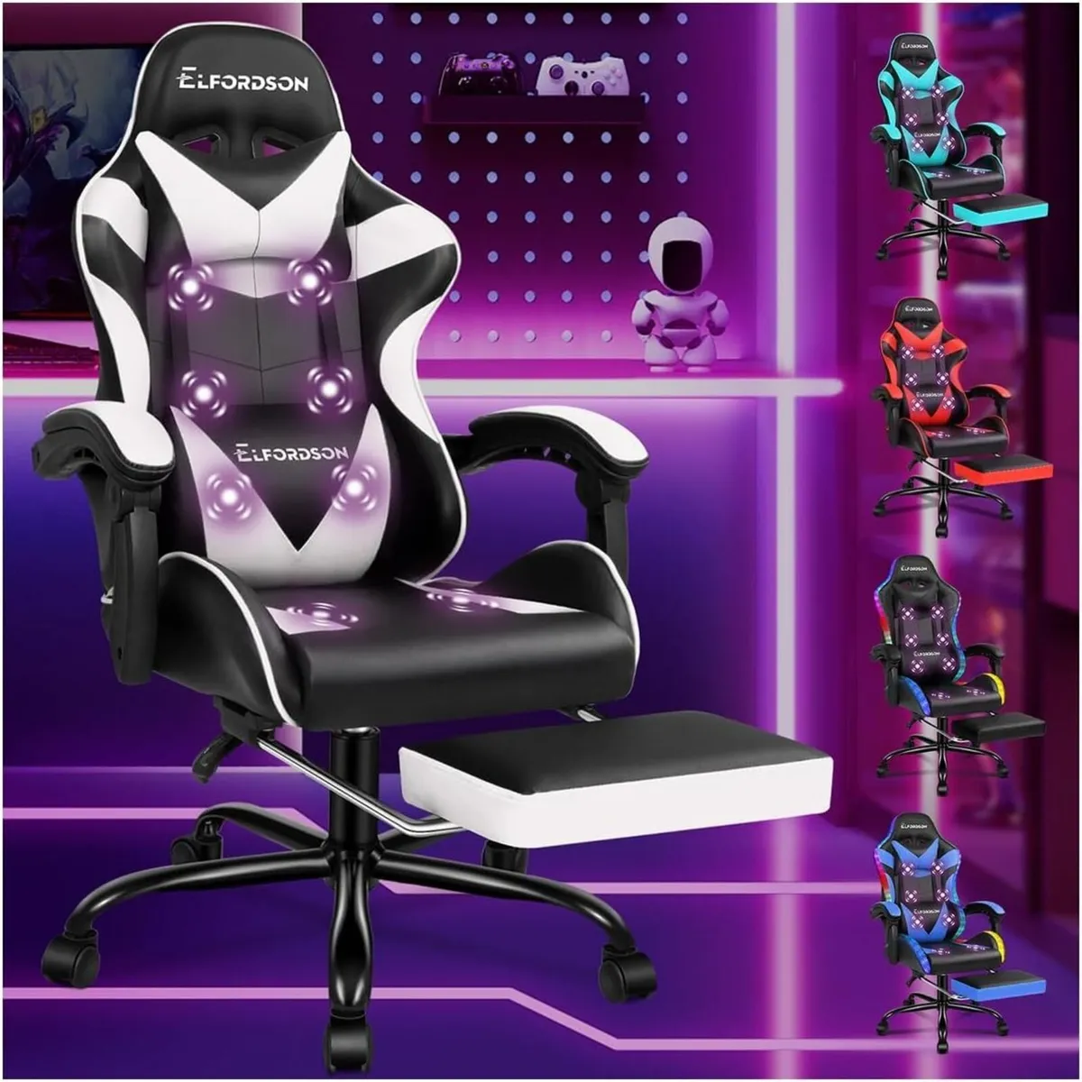 Massage Gaming Chair for Kids Adults Ergonomic - Image 1
