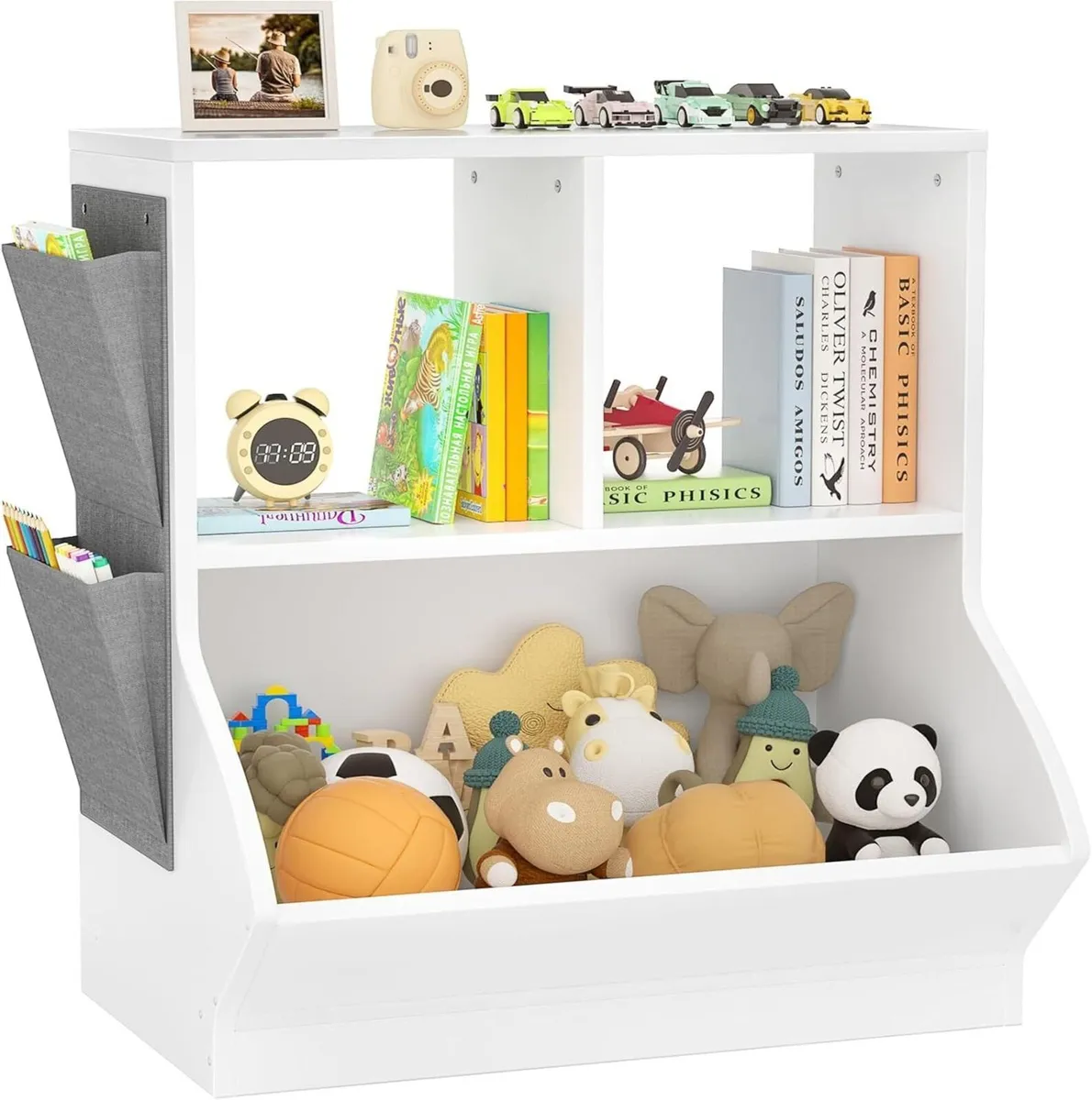 Childrens Bookcase Toy Storage Unit - 4 Cubby - Image 1