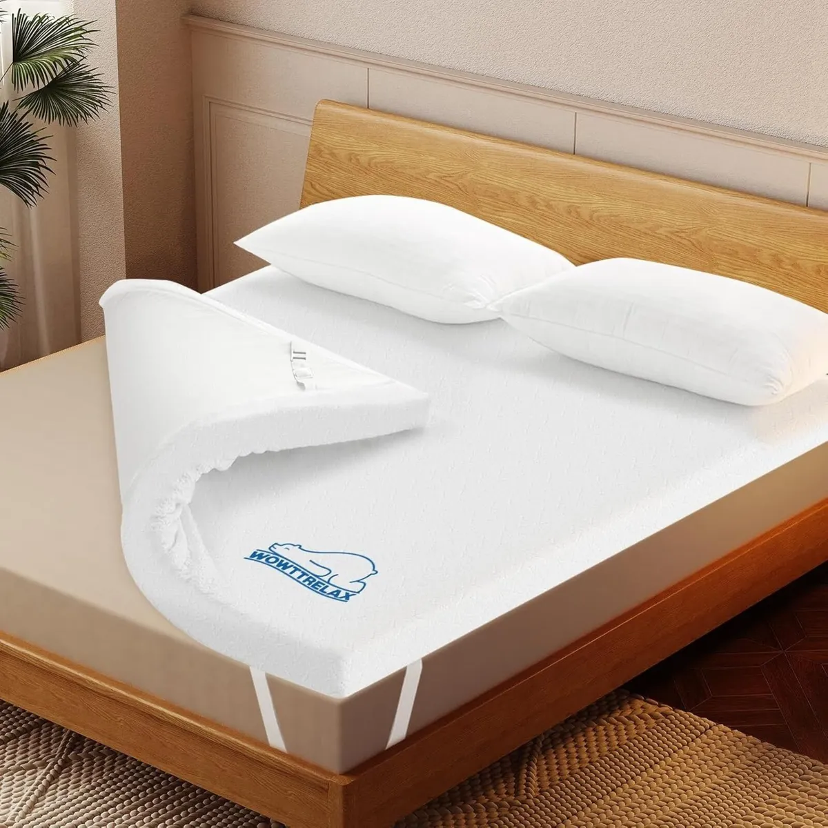 Memory Foam Mattress Topper Kingsize Bed 7cm - Image 2