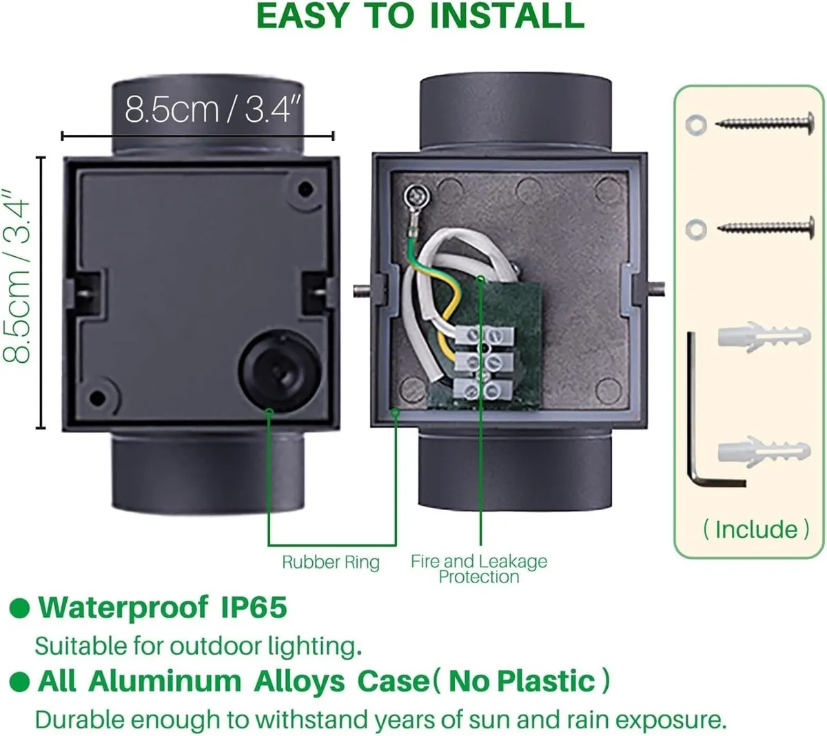 Outdoor Wall Lights IP65 Waterproof Up and Down - Image 3