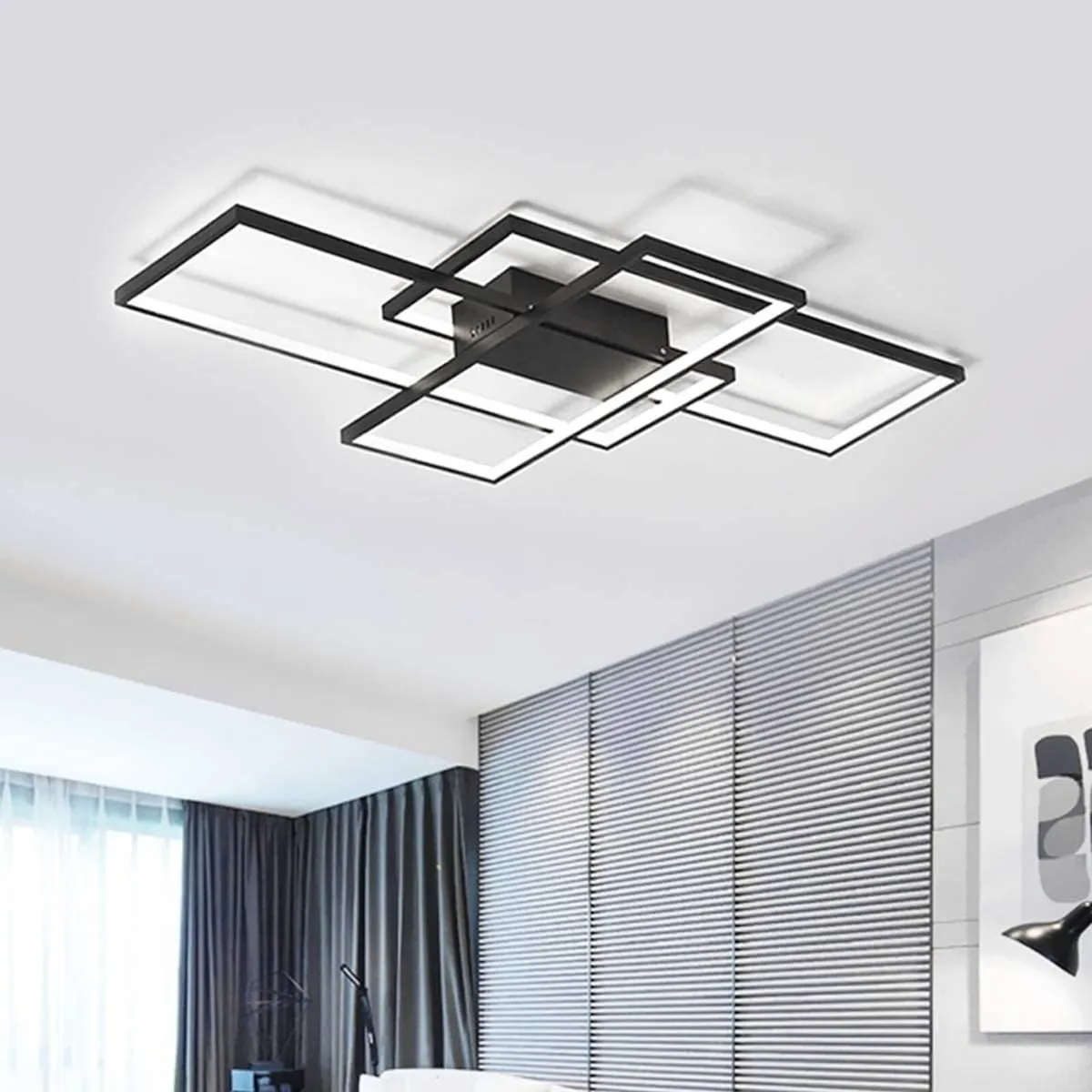 LED Ceiling Light 75W Modern Lamp 3-Squares - Image 1