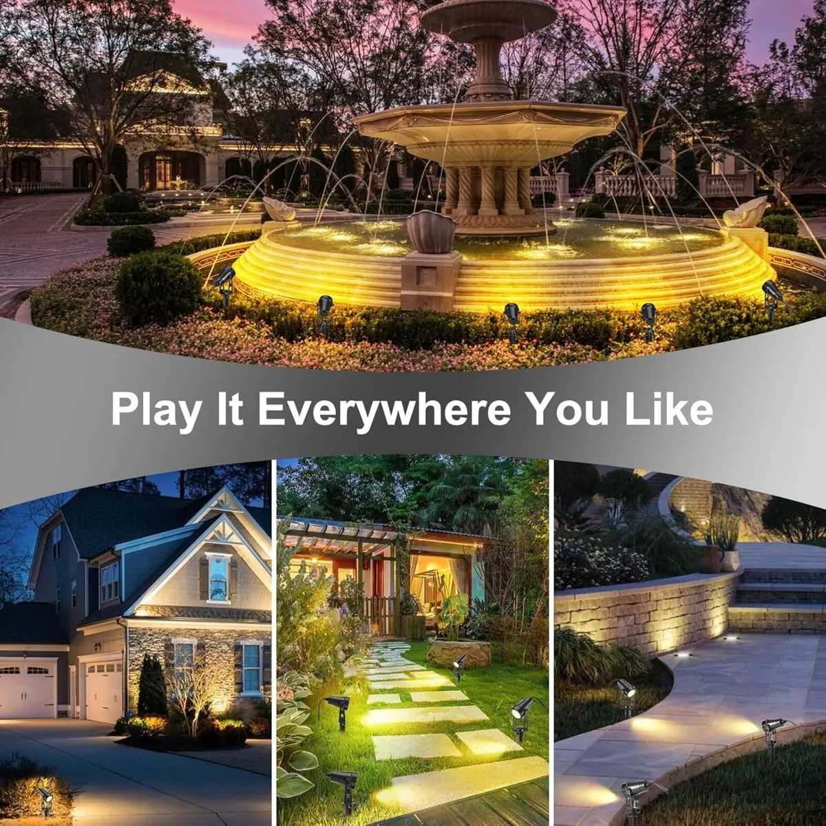 6-1 Garden Spotlights Mains Powered 21M Outdoor - Image 4