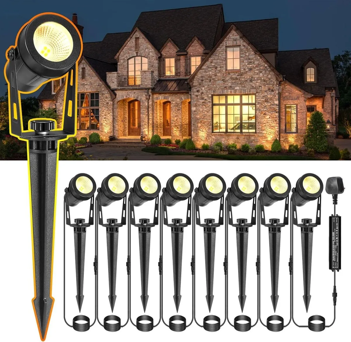 Garden Lights Mains Powered Upgrade 8in1 27m/88.58 - Image 1