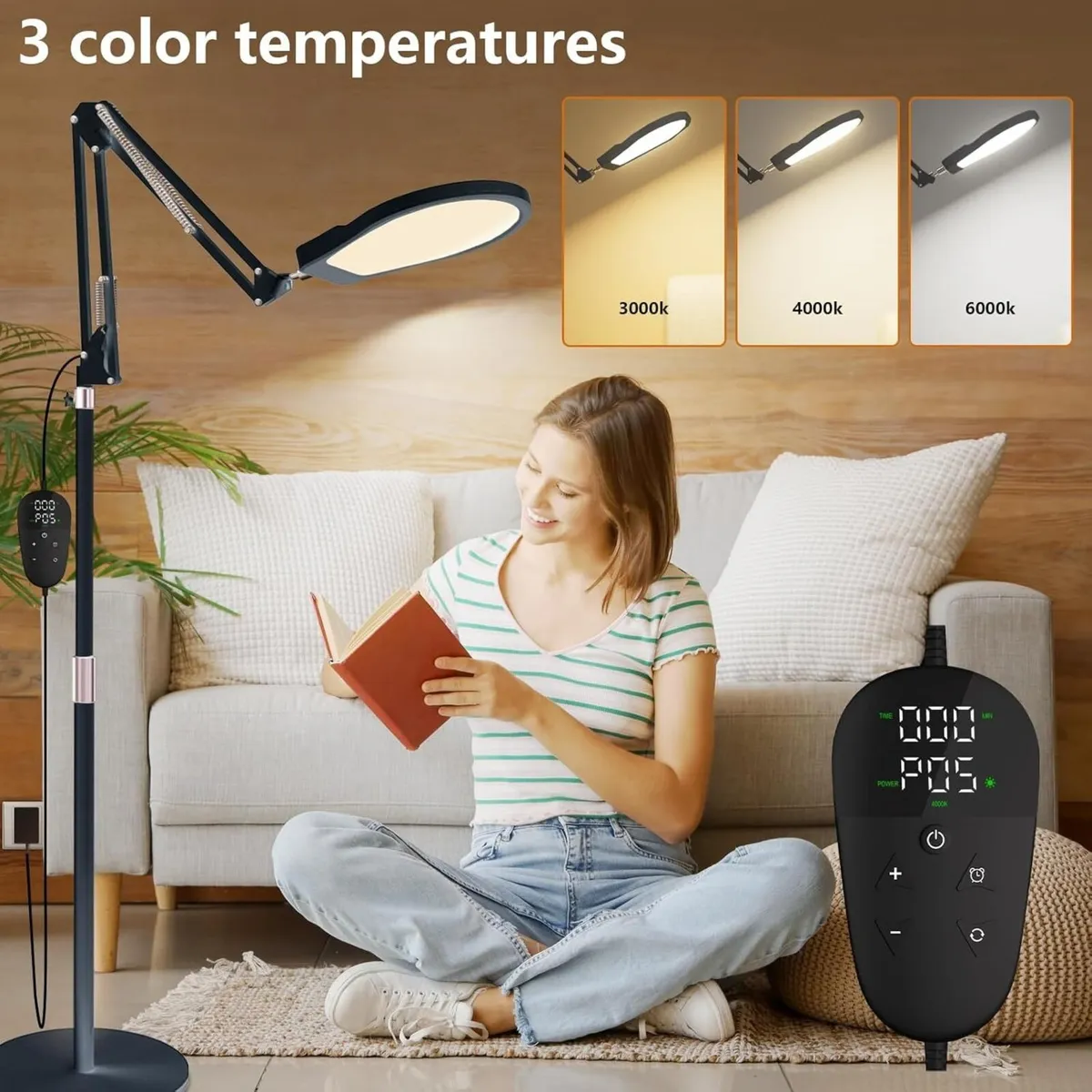 Shell Floor Sad Lamp Light Therapy with 3 Color - Image 2