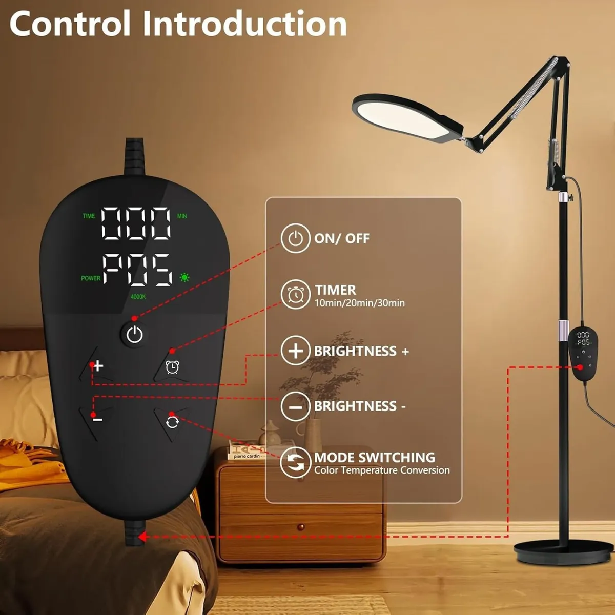 Shell Floor Sad Lamp Light Therapy with 3 Color - Image 3